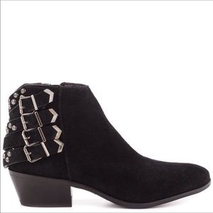 Sam Edelman Penrose Black Suede Ankle Boots! NEW!